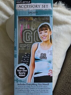 next>style Accessory Set - Glitter 'GO TEAM' Sporty Bling